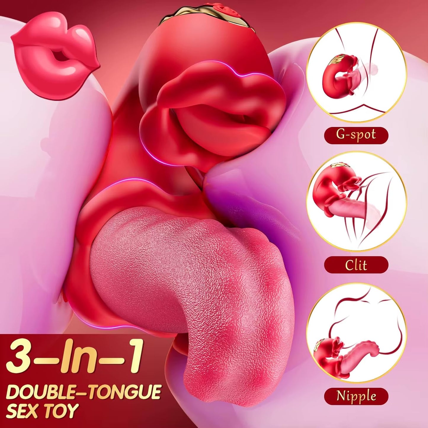 4 in 1 Swing Tongue Vibrator for Women Thrusting Licking Dildo Clit Stimulator Vagina Female Masturbation Sex Toys for Adult 18