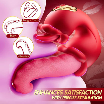 4 in 1 Swing Tongue Vibrator for Women Thrusting Licking Dildo Clit Stimulator Vagina Female Masturbation Sex Toys for Adult 18